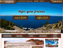 Tablet Screenshot of latindiscoveries.com